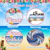 AIBIIN 3 Pack Hawaiian Luau Birthday Decorations Disposable Plastic Tablecloths