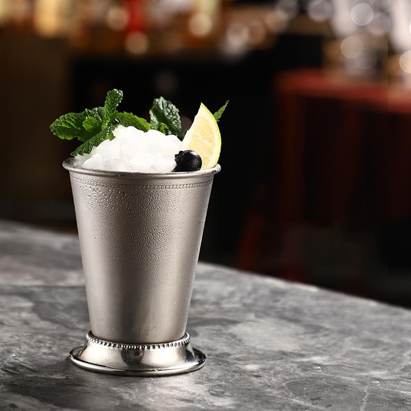 HningBuyox 2 Pack Mint Julep Cups, 12 OZ Silver Julep
