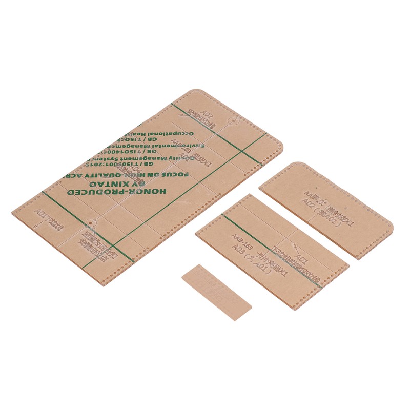 4Pcs Acrylic Templates Durable Reusable Transparent Clear DIY Leather Models