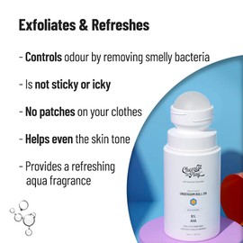 Chemist at Play UnderArm Roll-On with 5% AHA, Lactic Acid & 1% Mandelic Acid | Prevents Body Odour, Brightens Skin & Exfoliates Underarm | For Sensitive Skin | Royal Oudh Fragrance | Alcohol Free-40ml
