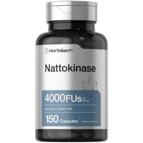 Branded Nattokinase Supplement 4000 FU | 150 Capsules | Non-Gmo,