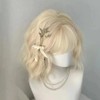 Wave type fashion wig short hair blonde wig (WFLP5HZ) / 웨이브형 패션 위그 단발머리 금발 가발 (WFLP5HZ)