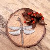 Dragonfly Pendant Necklace 3 1/2 x 3 inches with 18
