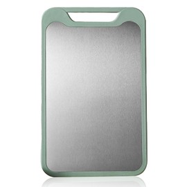 Cutting Board Double Sided, Stainless Steel Chopping Board Heavy Duty Kitchen Cutting Board Non Slip Chopping Board for Meat Cheese Vegetable Fruit(Green)