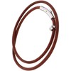 Clostmy Leather Bracelet, Stainless Steel, Tochigi Leather, Hypoallergenic, Simple, Leather,