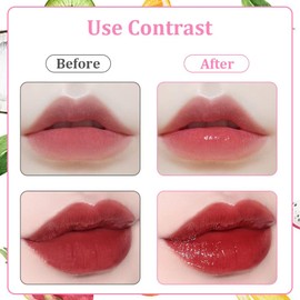 Hydrating Lip Oil Set - 4 Fruit-Flavored Plumping Oils for Dry Lips, Long-Lasting Glow Balm, Transparent & Moisturizing - Peach, Strawberry, Grape & Cherry - Non-Sticky Lip Gloss Care (4 Pcs)