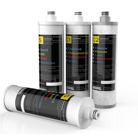 Frizzlife M3005 Replacement Filter Cartridge Set (4 Pack) For SK99,SP99,SK99 NEW and SP99 NEW Under Sink Water Filter System