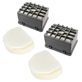 HQRP 2-Pack Filter Kit compatible with Shark Rotator NV450 NV451 / Rocket NV472 NV480 NV481 NV482 NV484 Professional Upright Vacuum, XFF450 XHF450 (Tall Size 2.75") Replacement