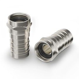THE CIMPLE CO Coaxial Crimp Type Fitting/Connector - for RG6 Coax Cable - for easy installation (25 Pack)