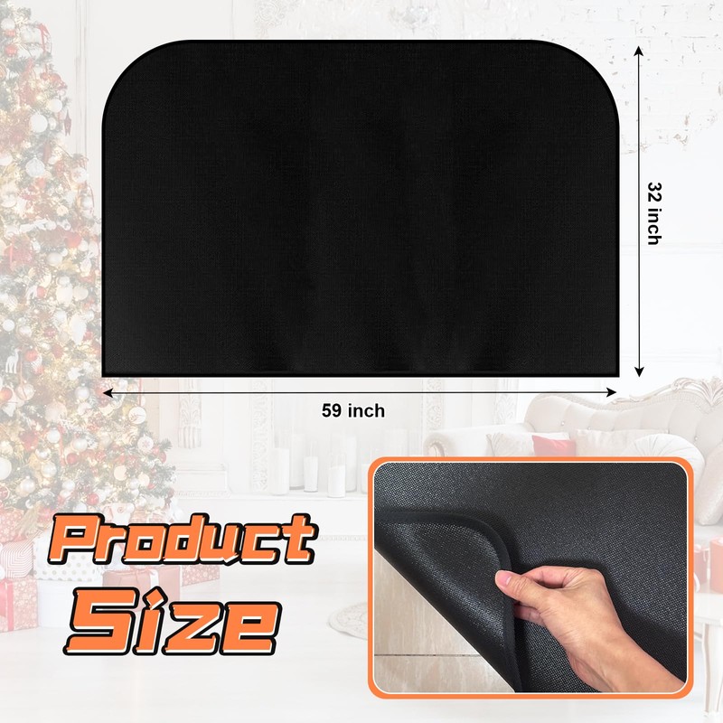Fireplace Mat, Hearth Rug Fireproof, Fireplace Floor Mat, Fireproof Rug