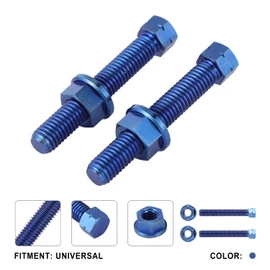 Funparts Titanium Alloy Chain Adjuster Bolt M8 Rear Axle Bolts Universal for KLX KX CRF CR YZ TTR DRZ WR RM RMZ Motorcycle Dirt Bike Chain Tensioner Bolt Blue