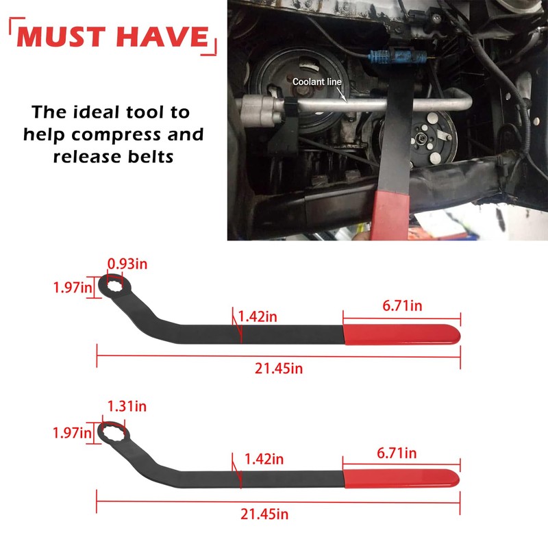 2 Pack 1016 Serpentine Belt Tensioner Tool Set Fit for