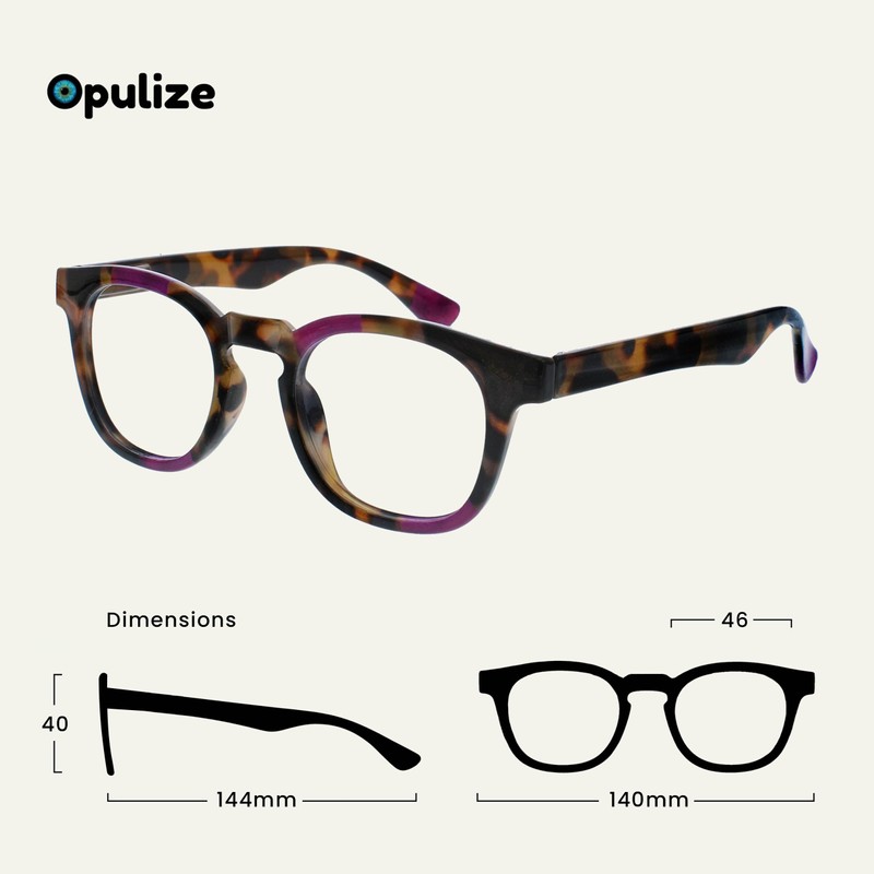 OPULIZE Ava Lesebrille 2er Pack Schmeichelhaft Abgerundet Rahmen Federscharniere Kratzfest
