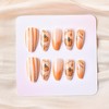 30 Pcs Fall Almond Press on Nails Medium Full Cover
