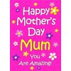 Mothers Day Card (Mum, Cerise)