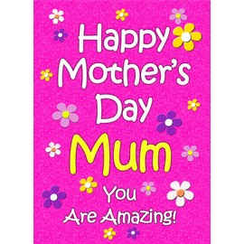 Mothers Day Card (Mum, Cerise)