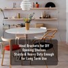 2 Pack Floating Shelf Brackets 8in, Heavy Duty Wall Mounted