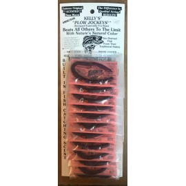 Kelly's Plow Jockey plastic worm *NEW* Orchid Petal*card of 12