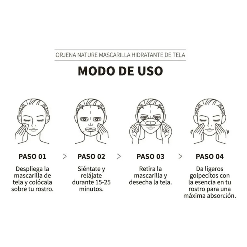 Mascarilla Facial Orjena Con Té Verde 10 Piezas