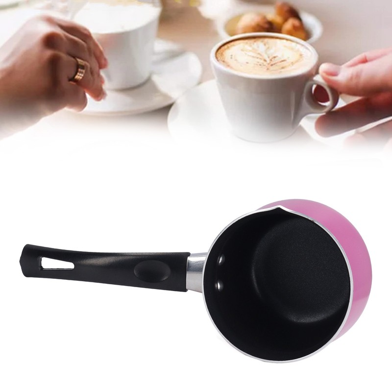 Mini Milk Pot Anti Sticky Single Handle Easy to Clean
