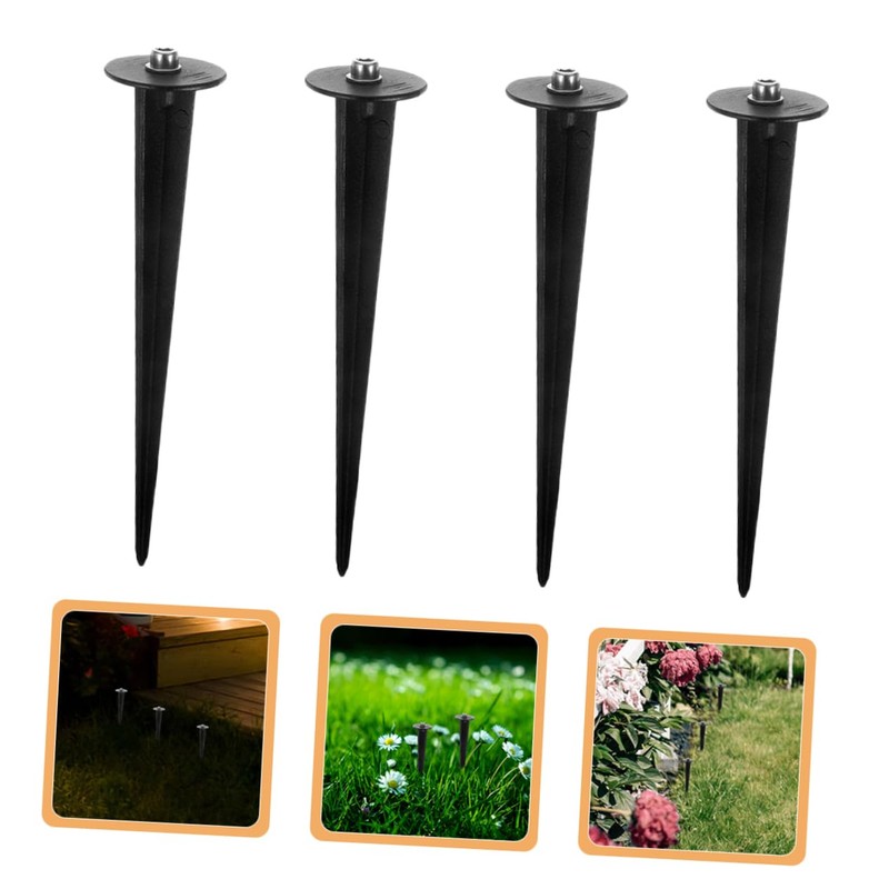 Totority 4Pcs Ground Stakes for Outdoor Lights Durable Replacement Stakes