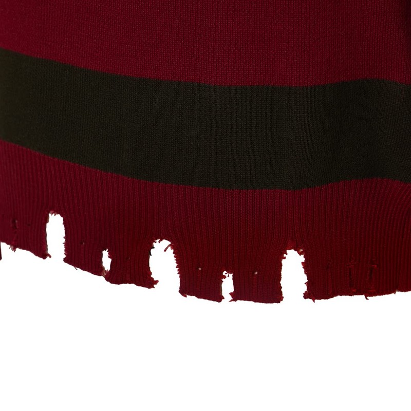 MelangCos Freddy Cosplay Krueger Costume Knit Sweater Long Sleeve Striped