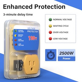 BSEED Enchufe de Aparato Electrodoméstico Protectores Contra Sobretensiones Supresor de Potencia Tensión Salida 120V 1 Paqiete