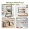 Longhuo 60 Grid Container, 2 Pack Egg Holder for Fridge,