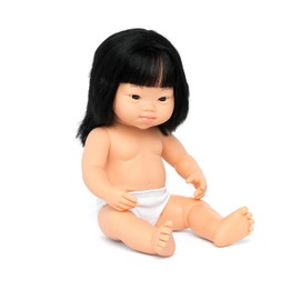 Miniland Baby Doll Asian Girl with Down Syndrome 15'' polybagged, Multicolor