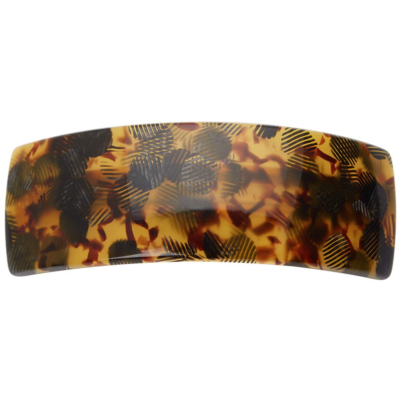 France Luxe Rectangle Volume Barrette, Spot Tortoise