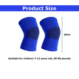 Srvauyea 2 Pairs of Children's Knee Pads, Children's Knee Pads, Breathable Elastic Soft Knee Pads, Sports Knee Pads, Suitable for Basketball, Football and Other Activities