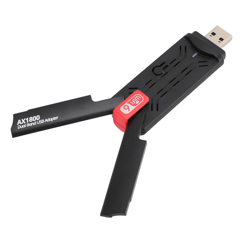 AX1800 WiFi 6 USB Adapter 5dBi Dual Antennas 2.4GHz 5GHz