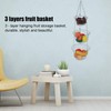 01 3‑Tier Hanging Basket, Exquisite Hanging Basket 3‑Tier for Storage