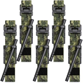 5 Pack Camouflage Black Belt Qen Tourniquet for Severe Bleeding Control, Gear for First Aid Kits and Tourniquet Kits, Suitable for Emergencies, One-Handed Operation