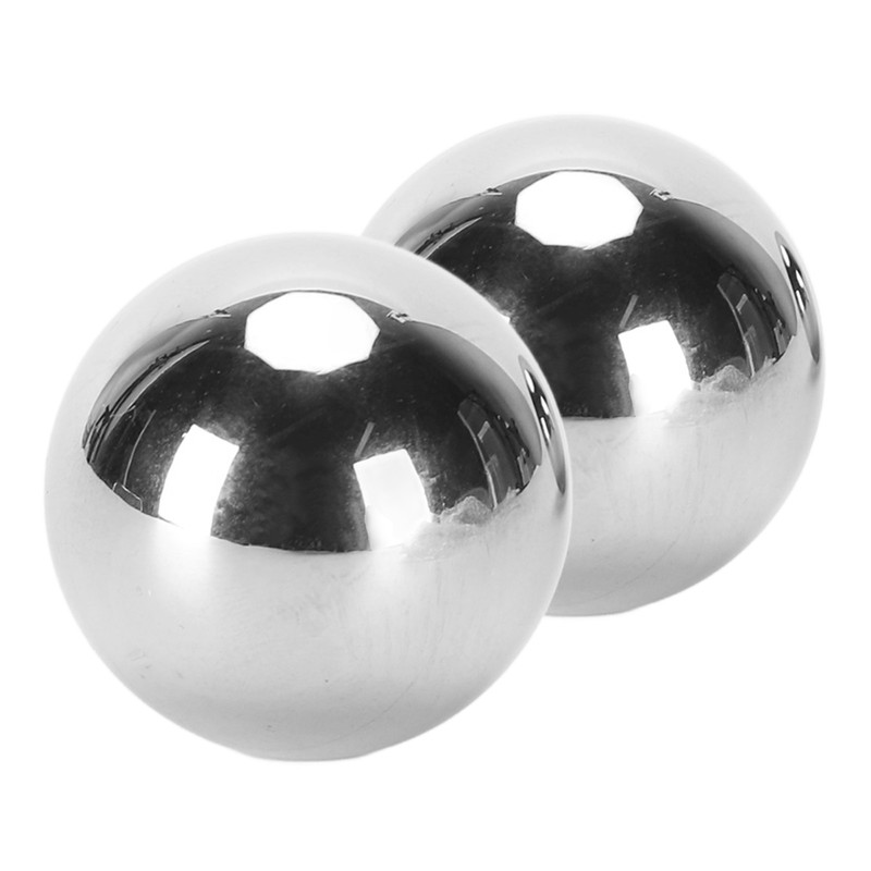 1 Pair Baoding Balls 3.5cm Diameter Stainless Steel Hand Balls