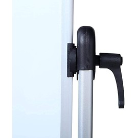 VIZ-PRO Double-Sided Magnetic Mobile Whiteboard, 48 x 36 Inches, Aluminium Frame and Stand