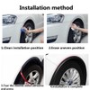MASO 2Pcs Universal Car Side Fender Wheel Eyebrow Arch Rubber