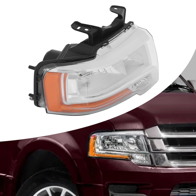 Front Halogen Headlights Assembly Right Side for 2015-2017 Ford Expedition