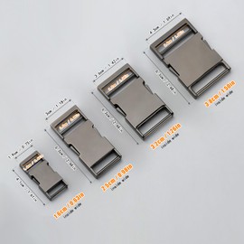 FUSSED 1 Piece Buckle Craft Buckle Metal Belt Only Handicraft Supplies Insert Handmade Materials Accessories Handmade DIY Hardware, Black