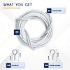 Dikots Net Curtain Wire and Hooks Set - 3 Meter