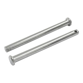 Unlorspy 2Pcs Single Hole Clevis Pins M8 X 100mm Flat Head 304 Stainless Steel Clevis Pins for Metal Devices, Furniture Installation, DIY