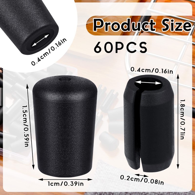 60 Pieces Rubber Feet for Grid Sink Protector Rubber Grid