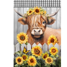 Briarwood Lane Highland Cow Garden Flag