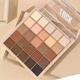 Brown Eyeshadow Palette, Nude Eye Shadow Pallets for Women, 25 Colour Matte White Black Smokey Neutral Long Lasting Highly Pigmented Eye Shadows Palettes Makeup Gifts for Women and Girls