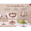 Physkoa Mocha Mousse Color Wine Glasses Set 6-18oz Long Stem