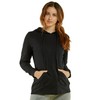 Sofra Women's Thin Cotton Pullover Hoodie Sweater (M, Black -