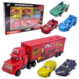 Car Toy Set, 7 Pieces Transporter Toy Car Set Mini Die Cast Toy Cars Pull Back Cars Small Vehicles Toy Car for Children Mini Cars Toy Gift for Children