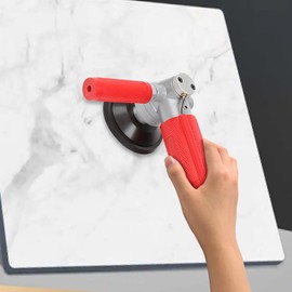 PIAOCAIYIN 4" Pneumatic Wet Stone Polisher 4300Rpm Water Jet Pneumatic Grinder Pneumatic Grinder w/Wrench & Water Pipe for Marble Granite