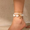 Asphinien Bohemian Beaded Anklets Set Multilayered Shell Charm Pendant Foot