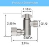 Senhozi Shower Head Elbow Adapter, Brushed Nickel 360° Adjustable Shower